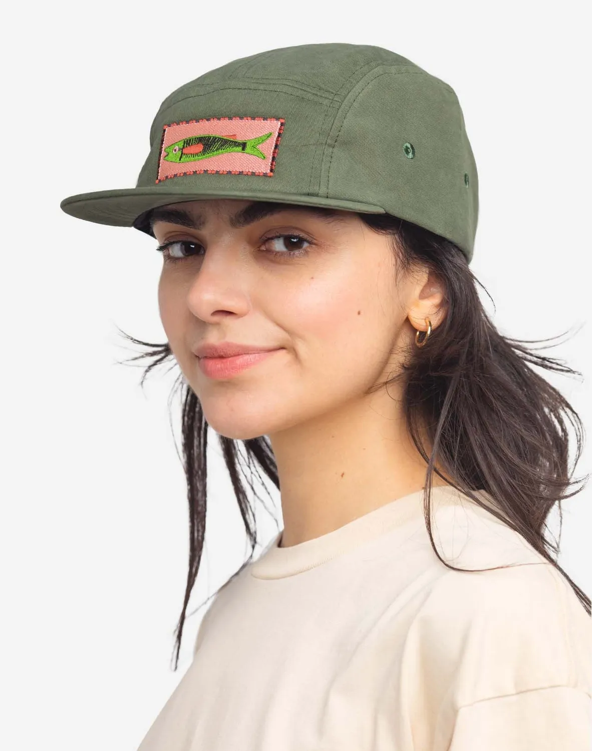 OLOW Pesq casquette five panel kaki brodée