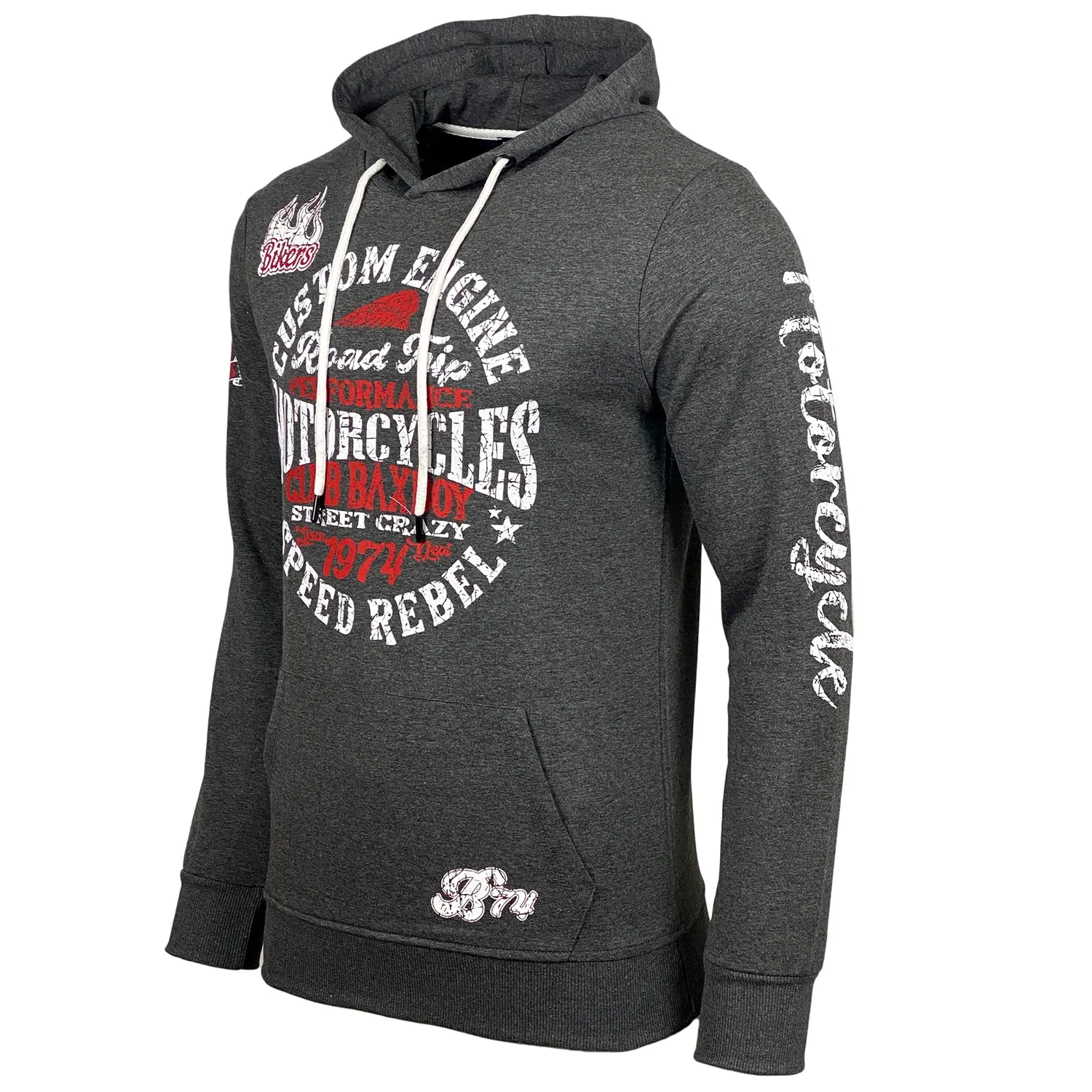 Subliminal Mode BX-601 sweat capuche homme gris bicolore