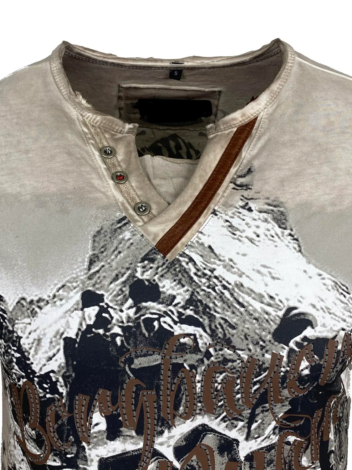Subliminal Mode BX129 t-shirt homme taille S montagne délavé
