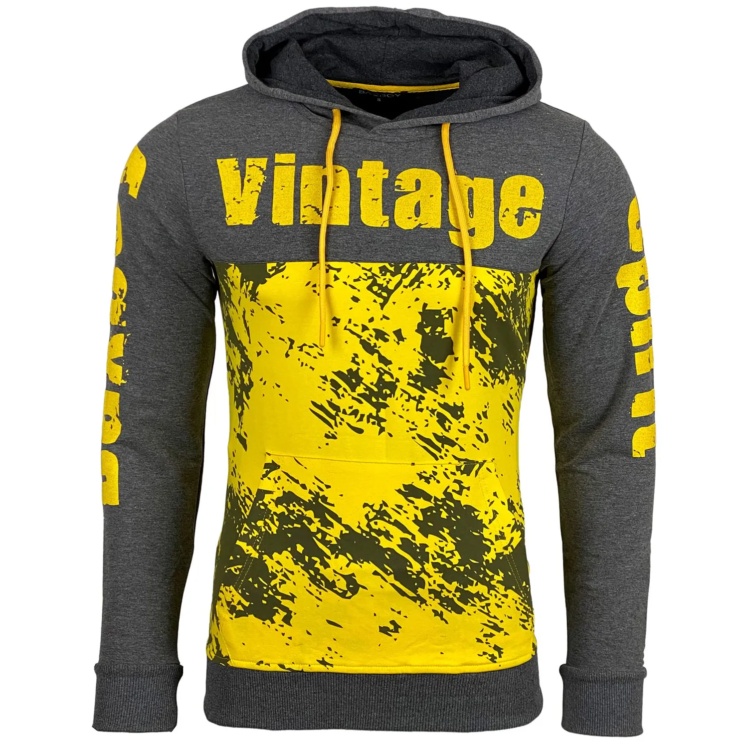 Subliminal Mode BX-603 hoodie homme bicolore gris foncé M