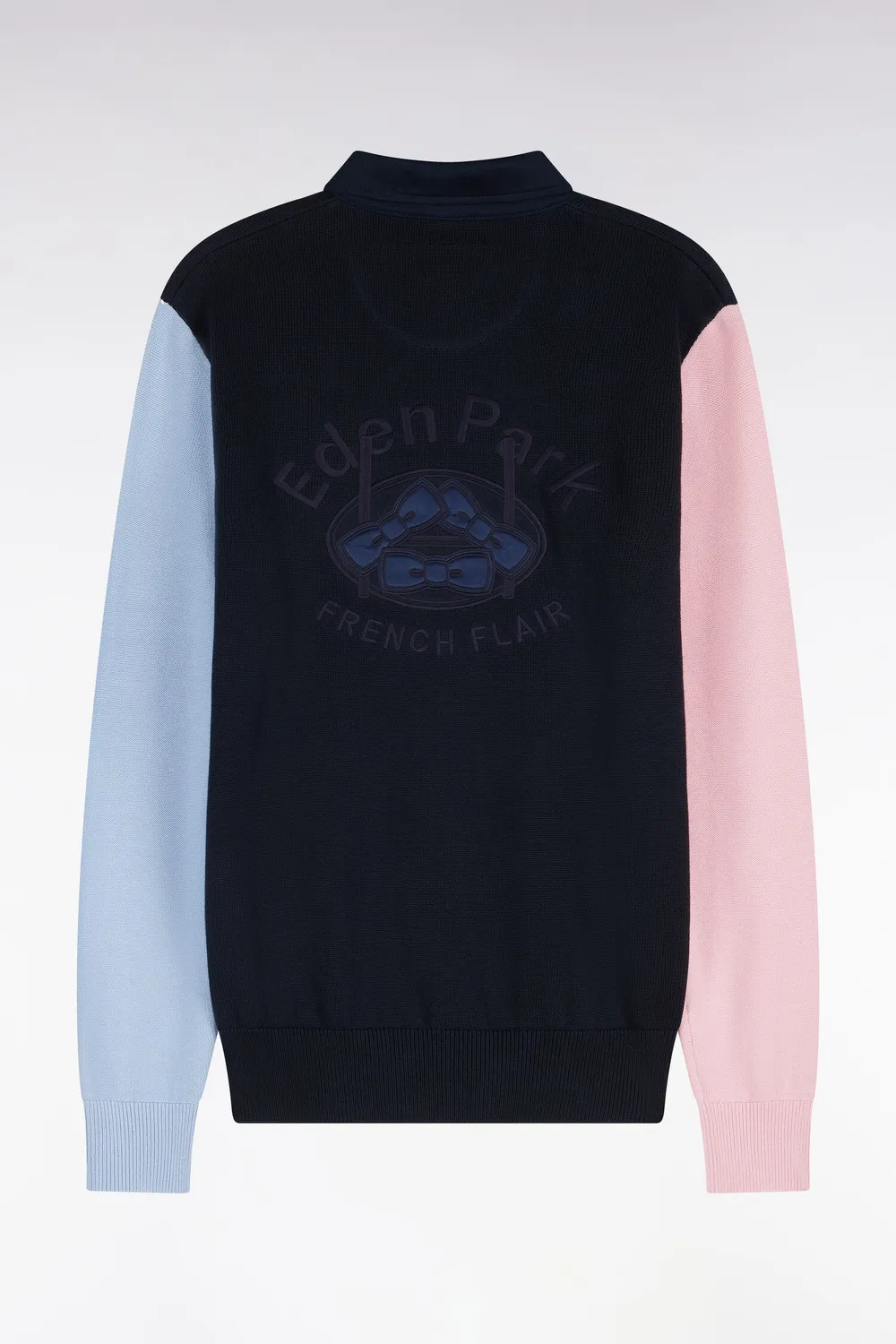 Eden Park pull col maillot coton tricolore regular