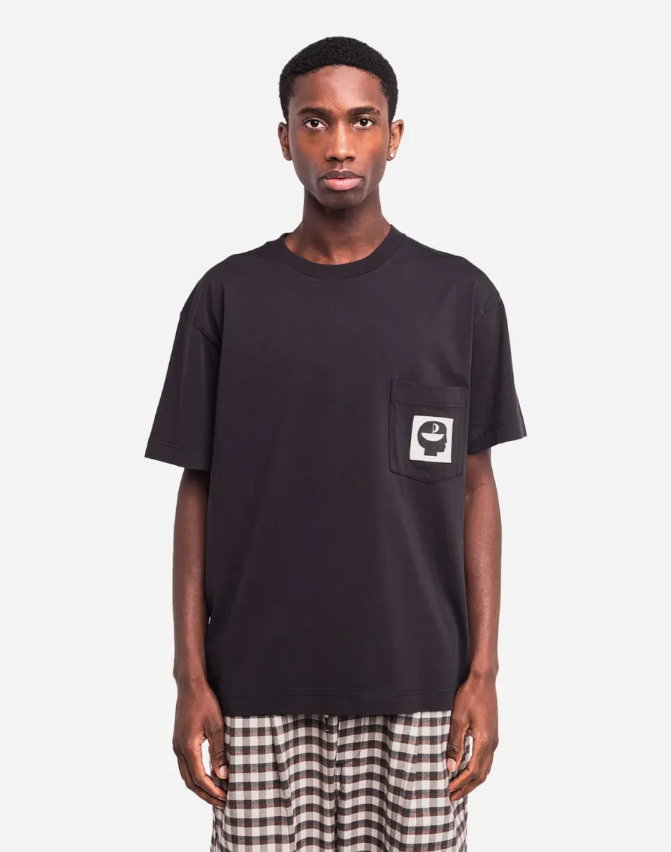 OLOW Escape t-shirt noir carbone poche coton bio