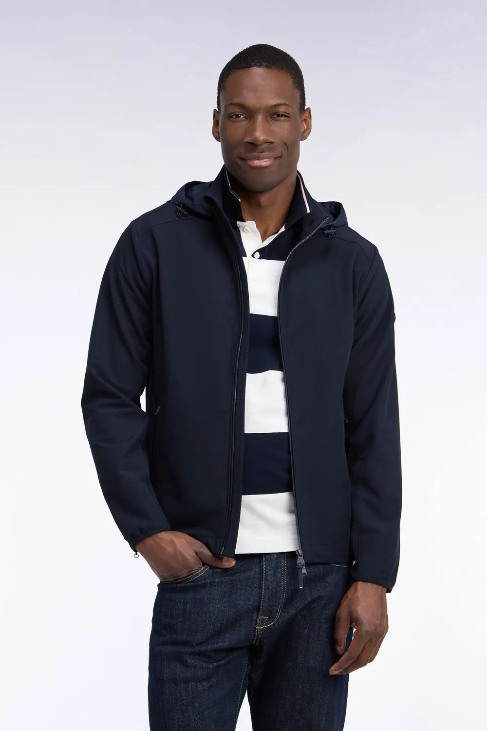 Eden Park Golf coupe-vent nylon marine homme