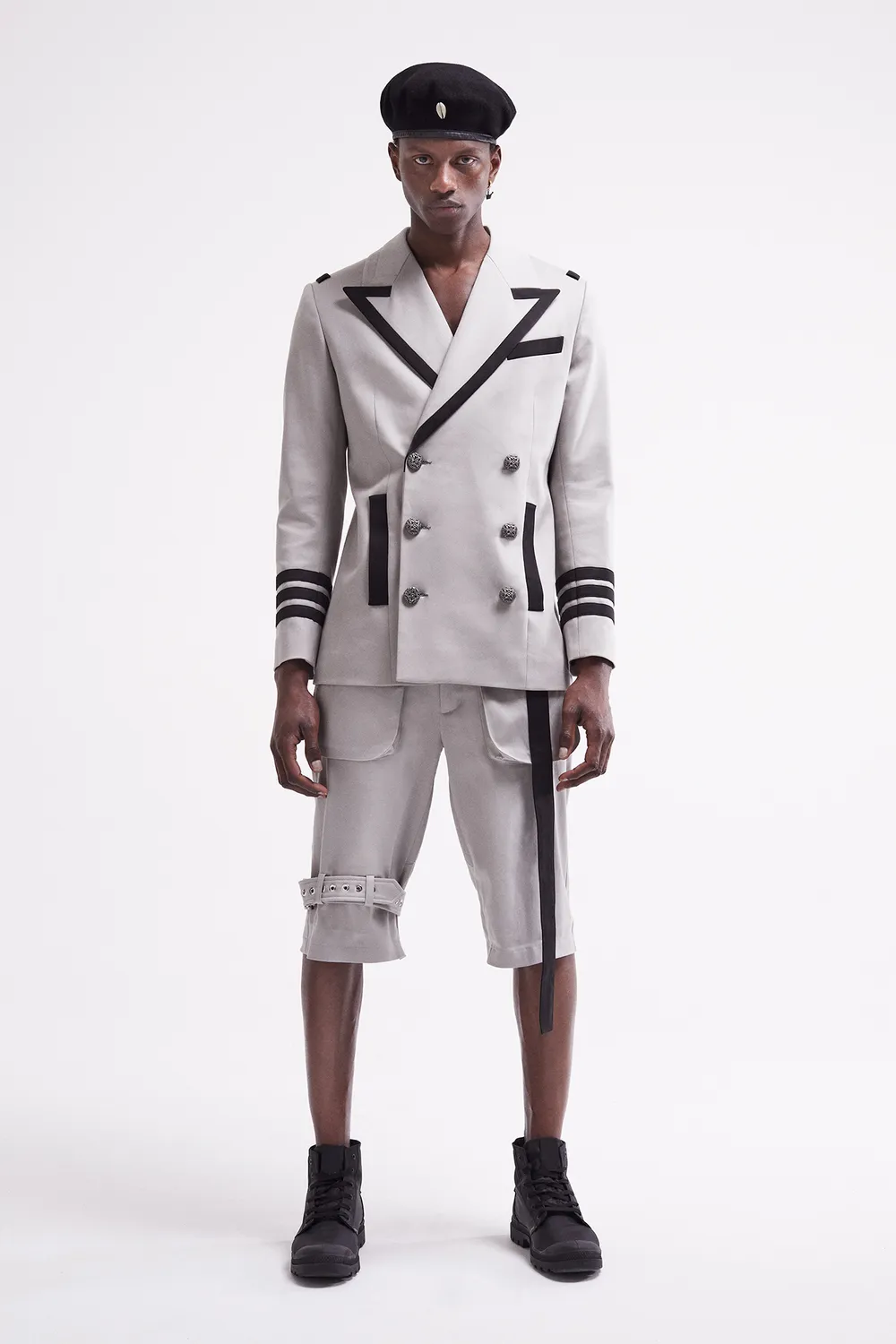 French Deal Amiral manteau coton coupe droite