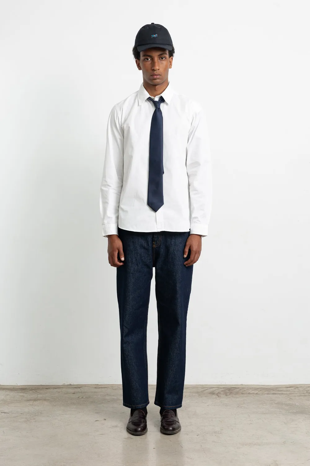 Edmmond Studios Brandless Shirt Plain White chemise homme blanche