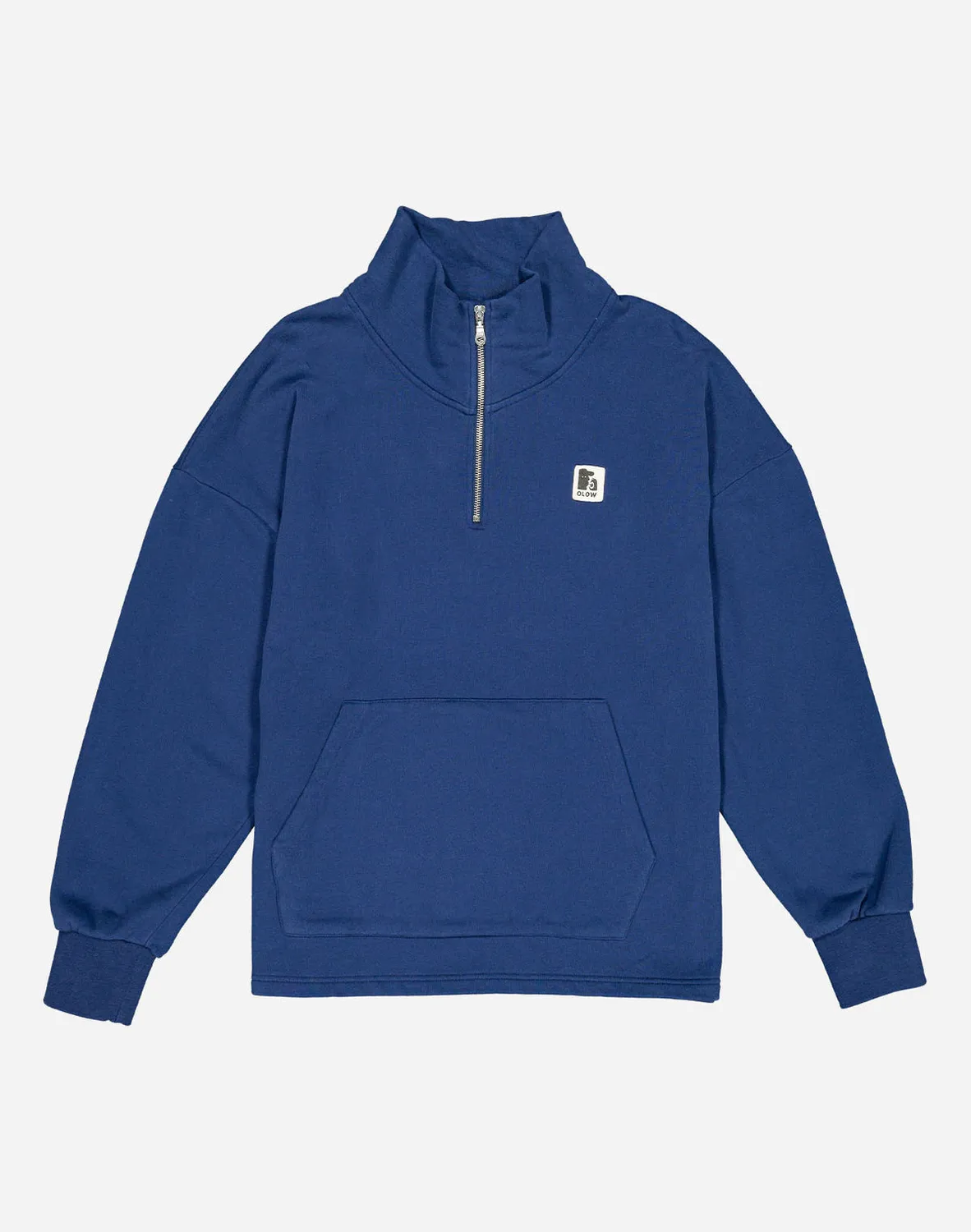 Olow Bernex sweat zippé ultramarine coton bio