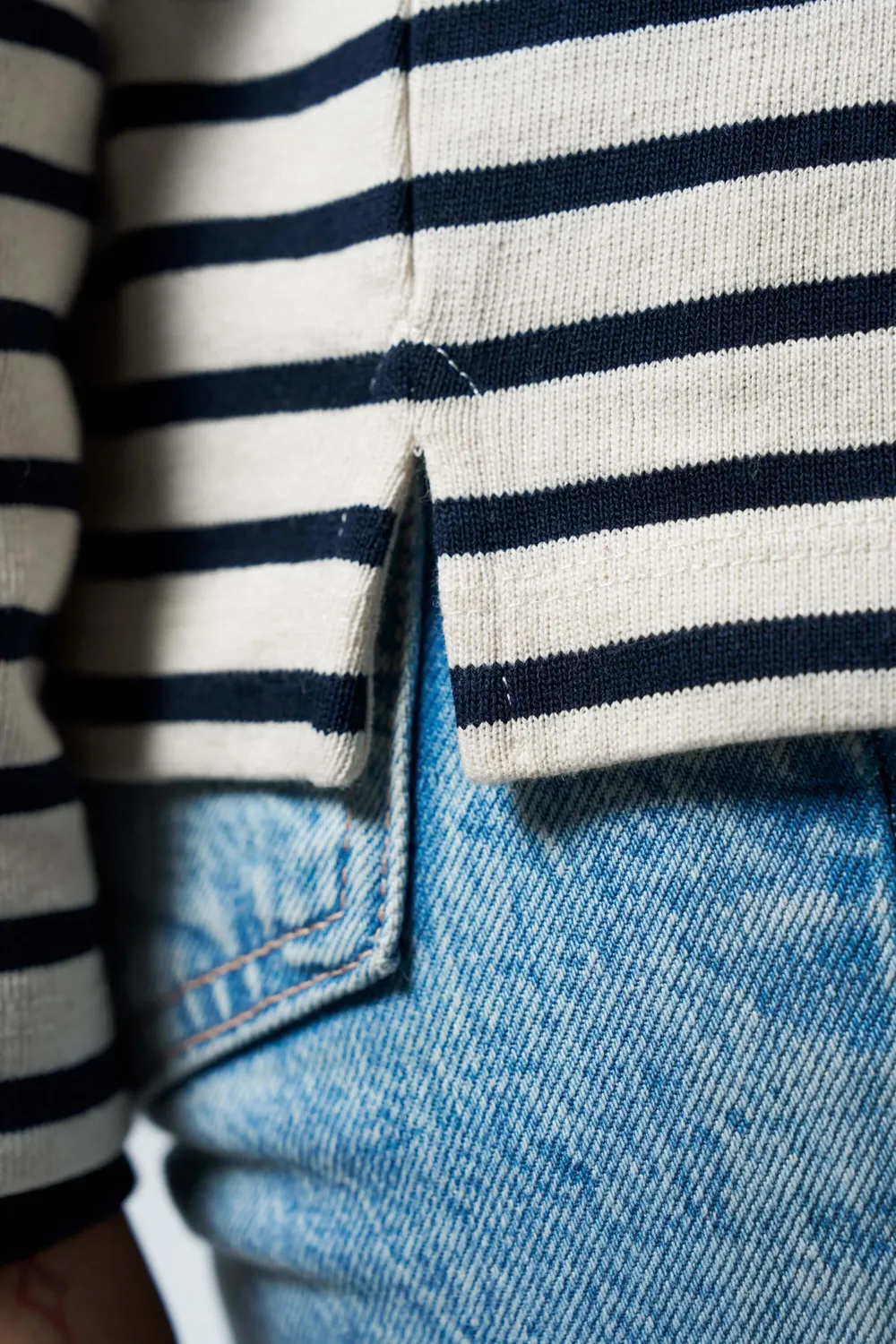 Loom La marinière coton bio rayé bleu marine