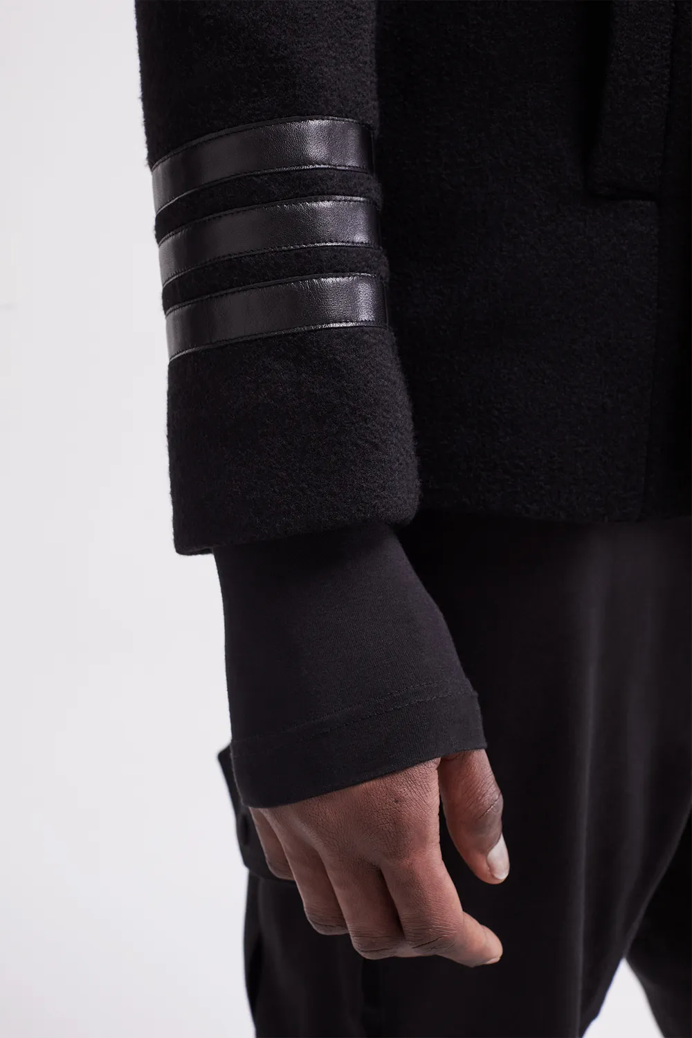French Deal Amiral Namibia manteau cachemire fourrure