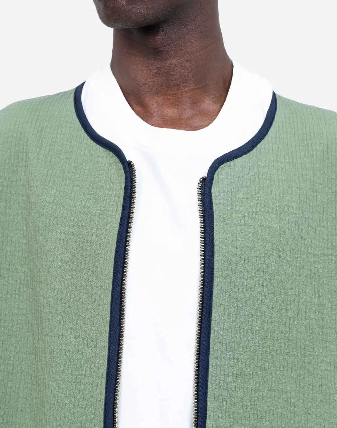 Olow Ostara veste zippée vert olive molleton coton