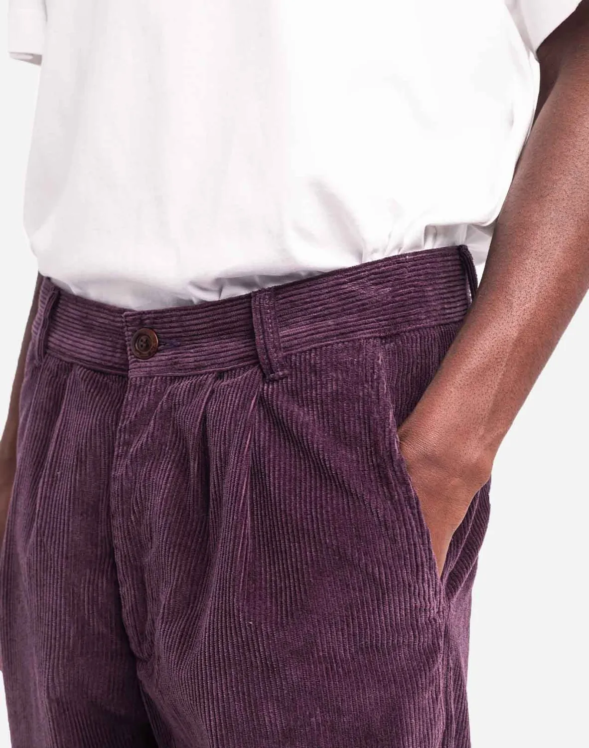 OLOW Swing pantalon prune velours coton