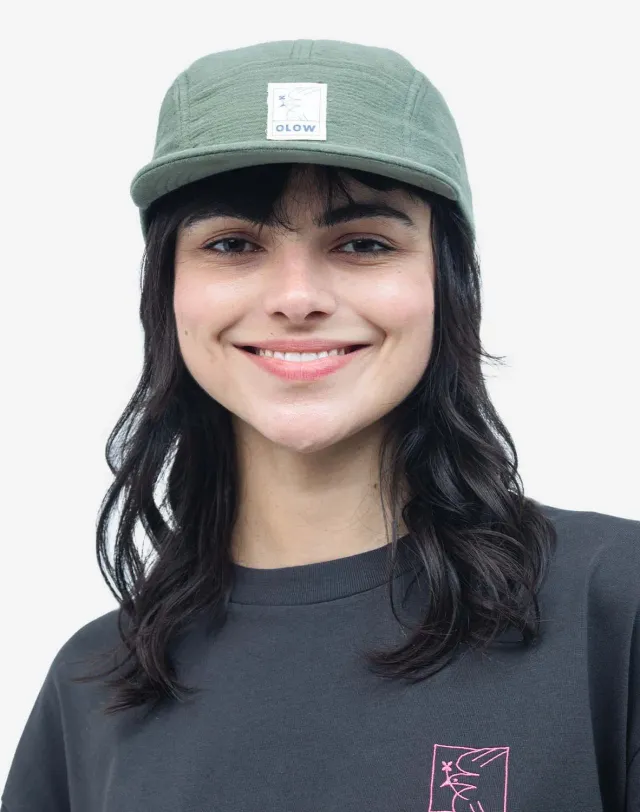 OLOW Five Panel Pomba casquette olive coton