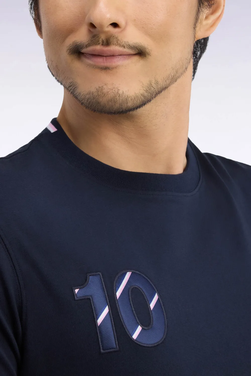 Eden Park t-shirt coton marine numéro 10 brodé