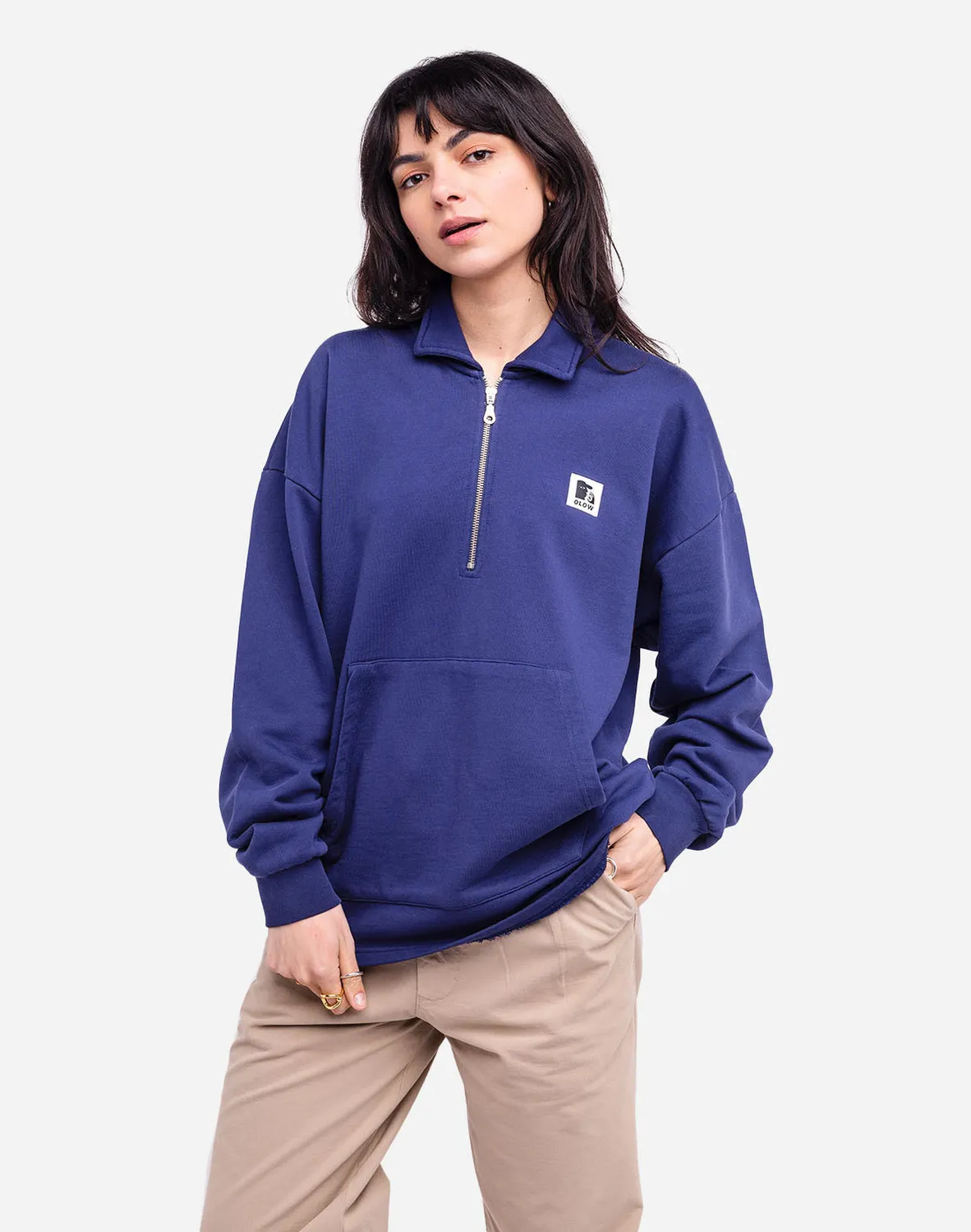 OLOW Manso sweat zippé ultramarine coton