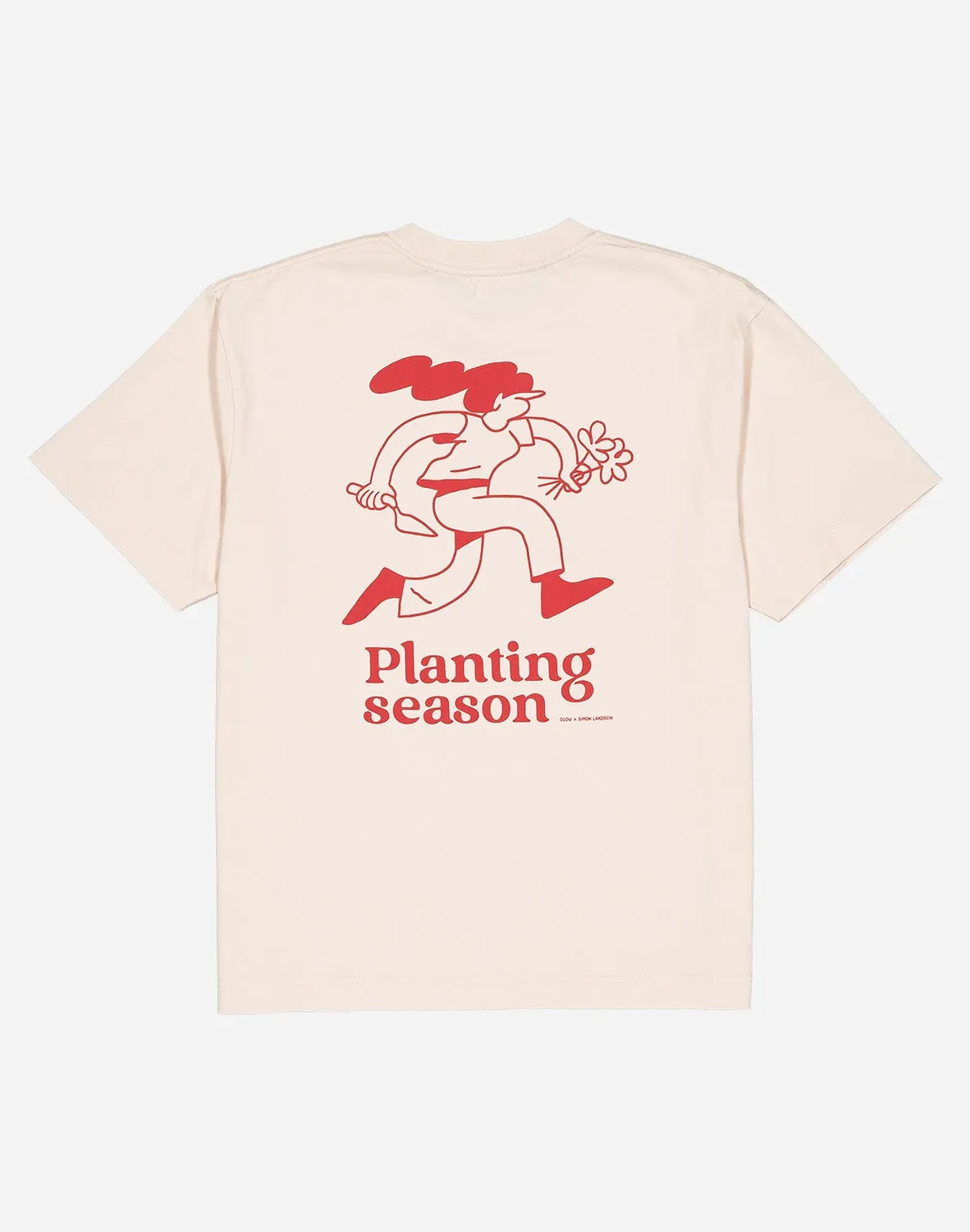 Olow Planting t-shirt ample crème coton bio