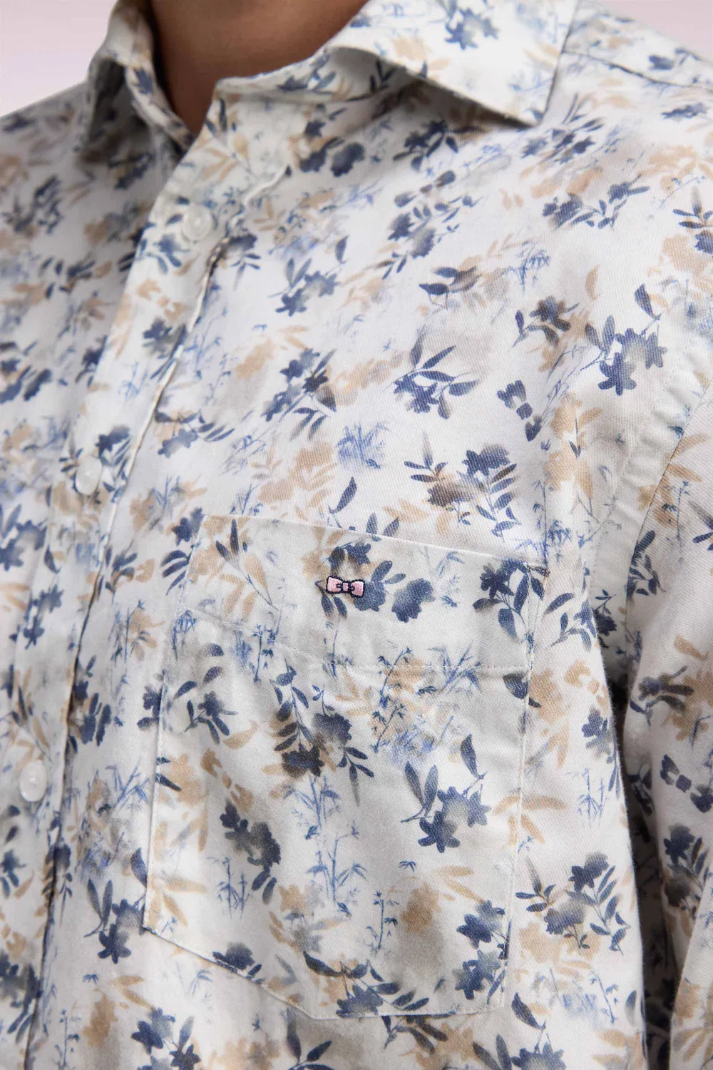 Eden Park Club Classique H26CHECL0082 chemise écru motif