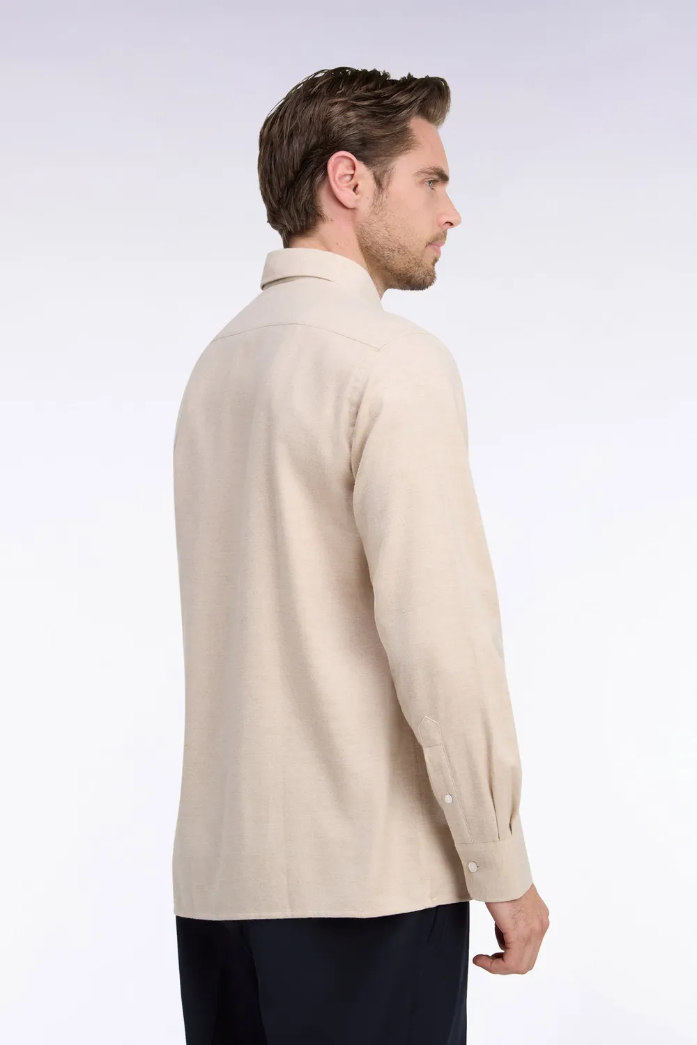 Eden Park Club Classique chemise homme camel coupe droite coton