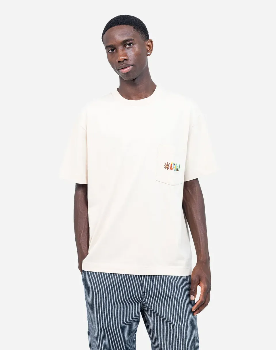 OLOW Pictures t-shirt ample crème coton bio