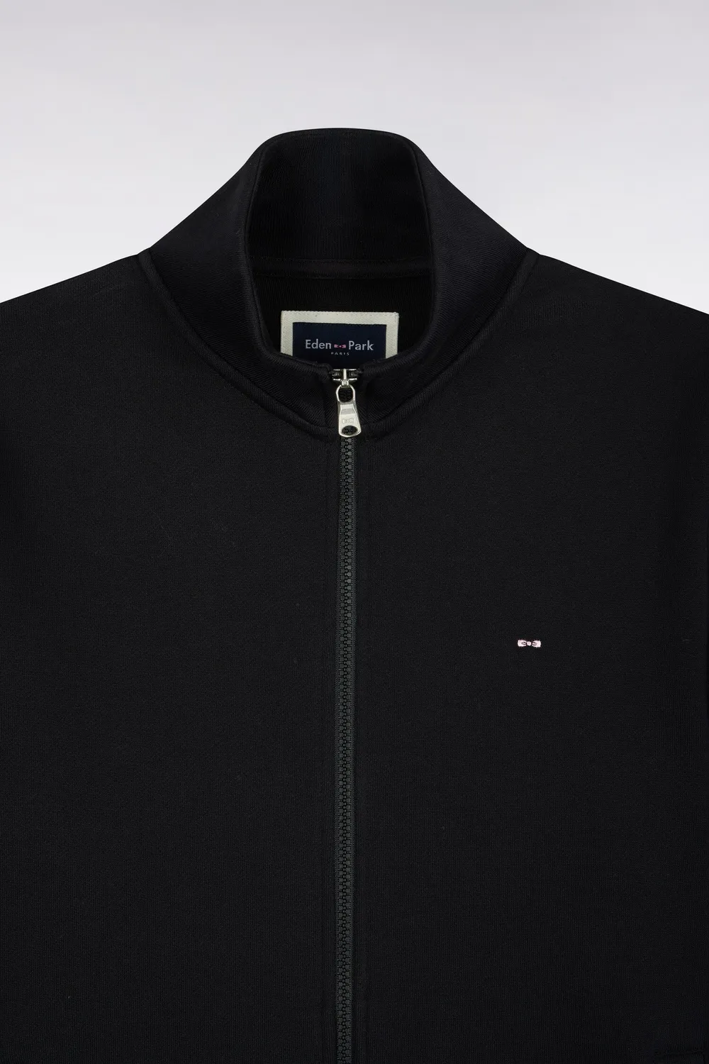 Eden Park sweat zippé noir col camionneur