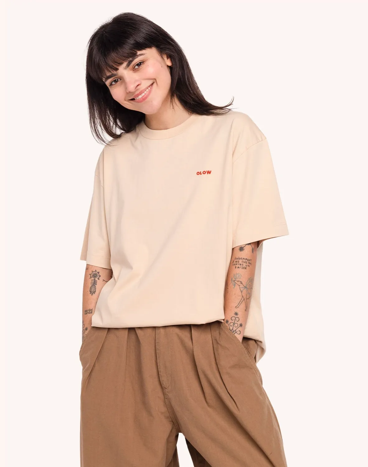 Olow Creative Studio t-shirt crème coton bio