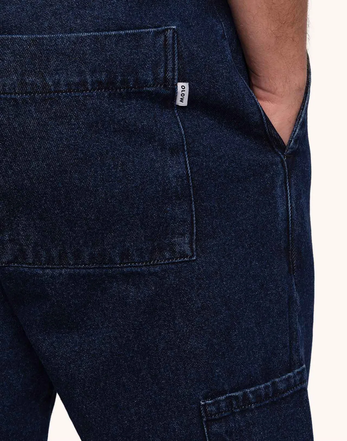 Olow Chuck pantalon denim bleu coton recyclé