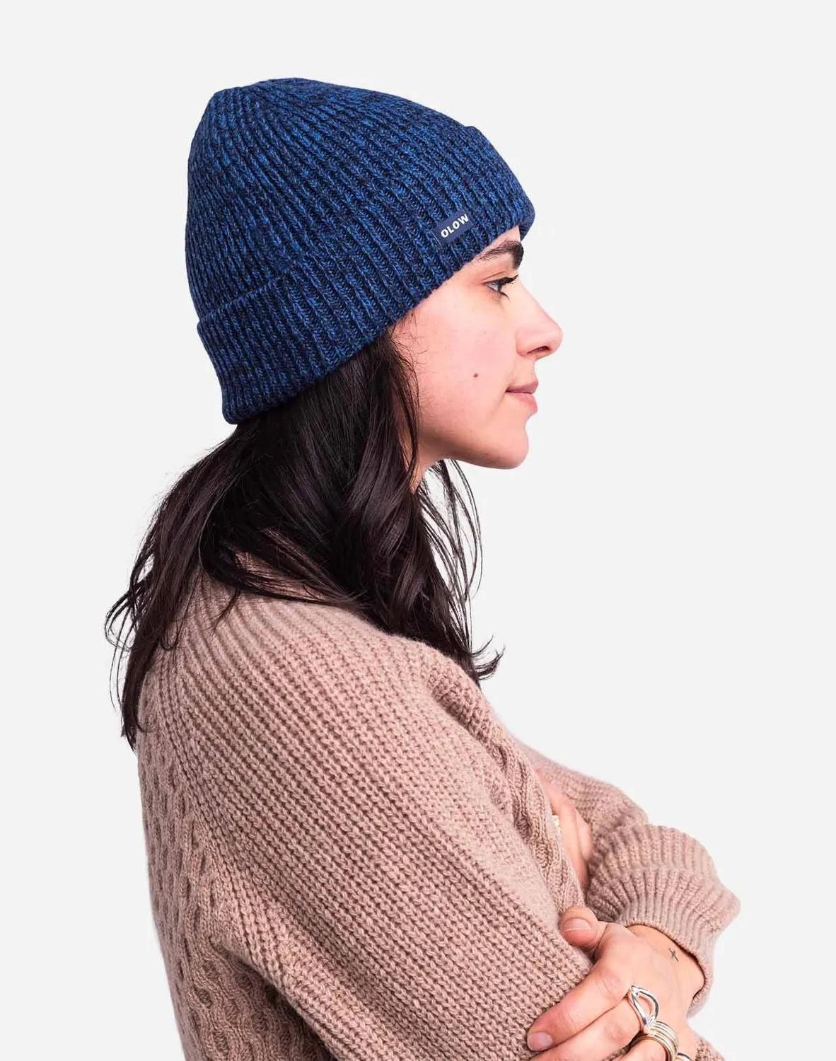 OLOW Odyssée bonnet bleu chiné laine