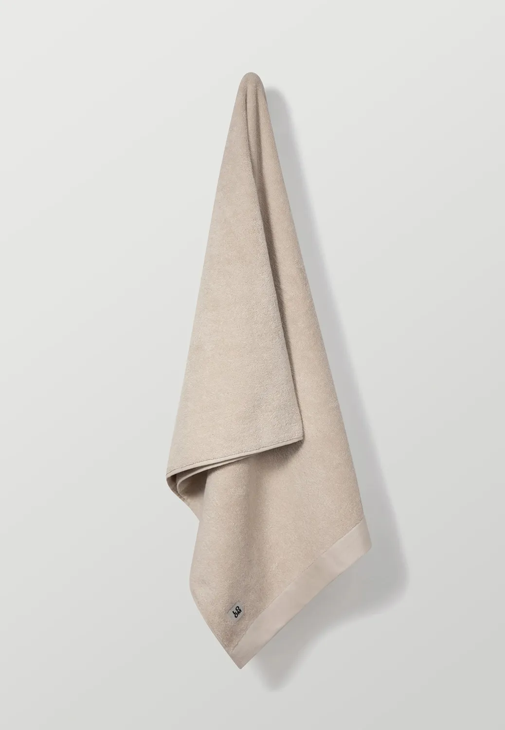 Loom serviette de bain serviette beige 50x100 moelleuse