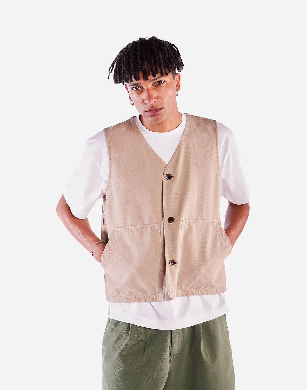 OLOW Orni veste sans manches beige brodée