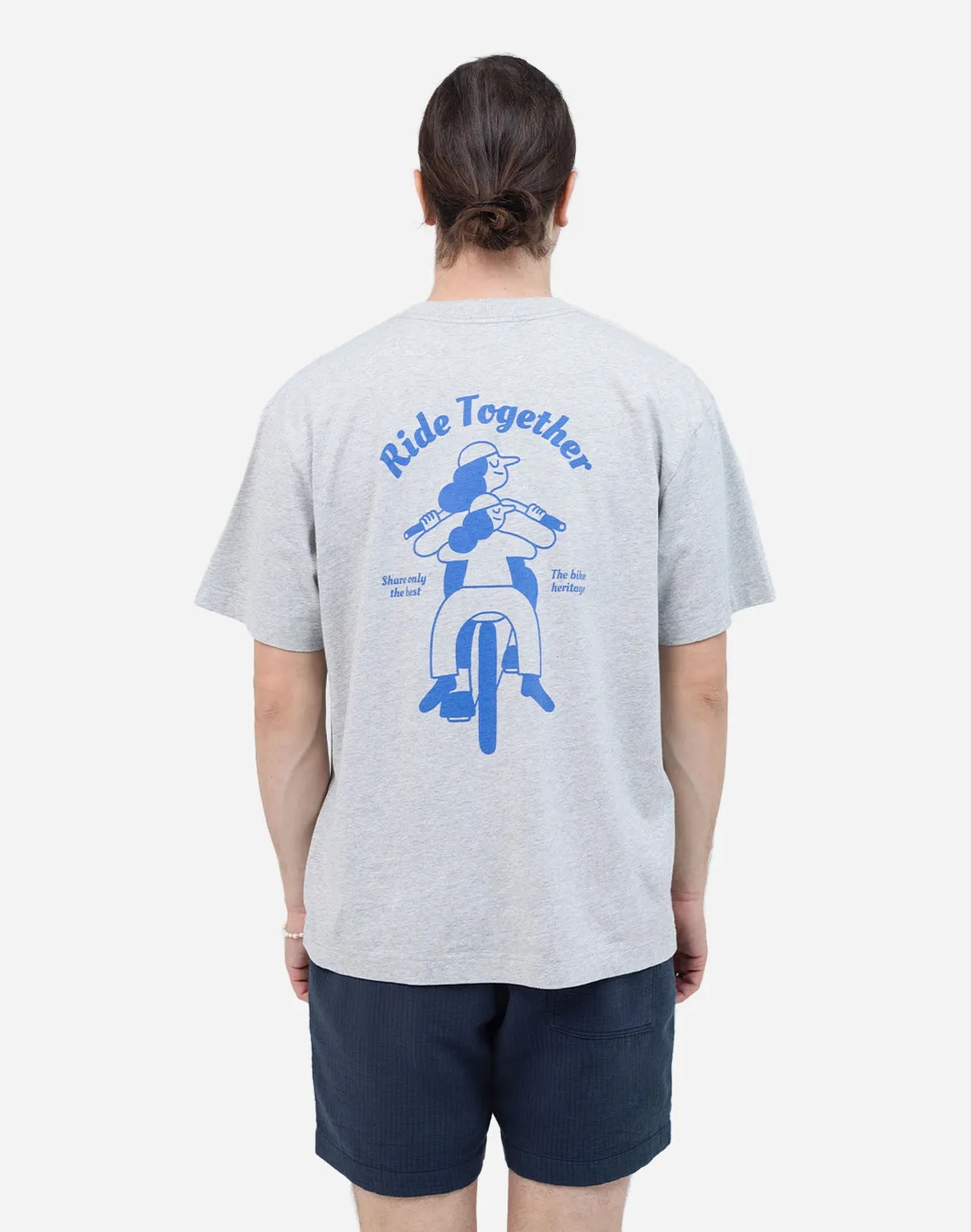 Olow Héritage t-shirt ample gris chiné bio