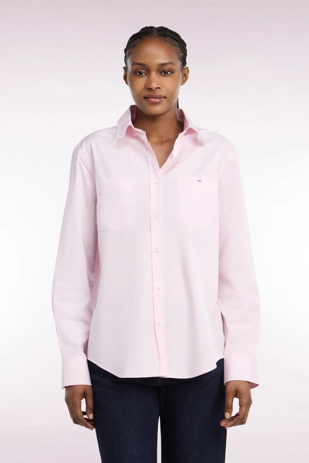 Eden Park Club Classique chemise femme rose coupe décontractée