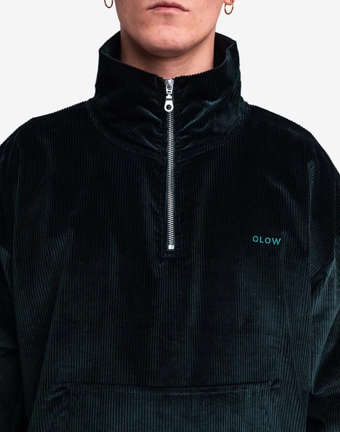 OLOW Bangor sweat vert foncé velours coton