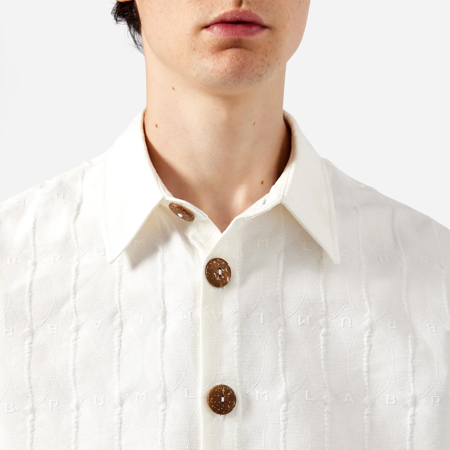 Labrum White Jacquard Monogram chemise homme blanche jacquard
