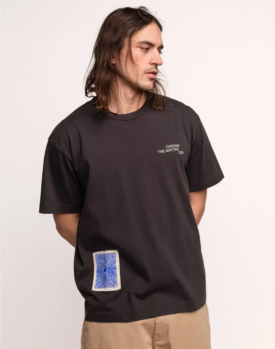 OLOW Winter Sun t-shirt noir carbone coton bio