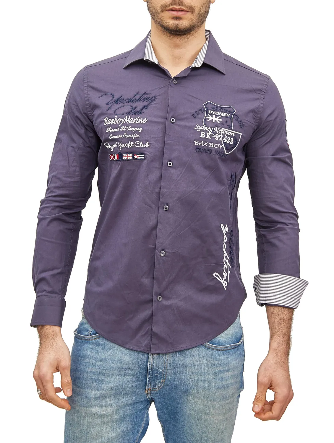 Subliminal Mode BX508 chemise homme taille L brodée