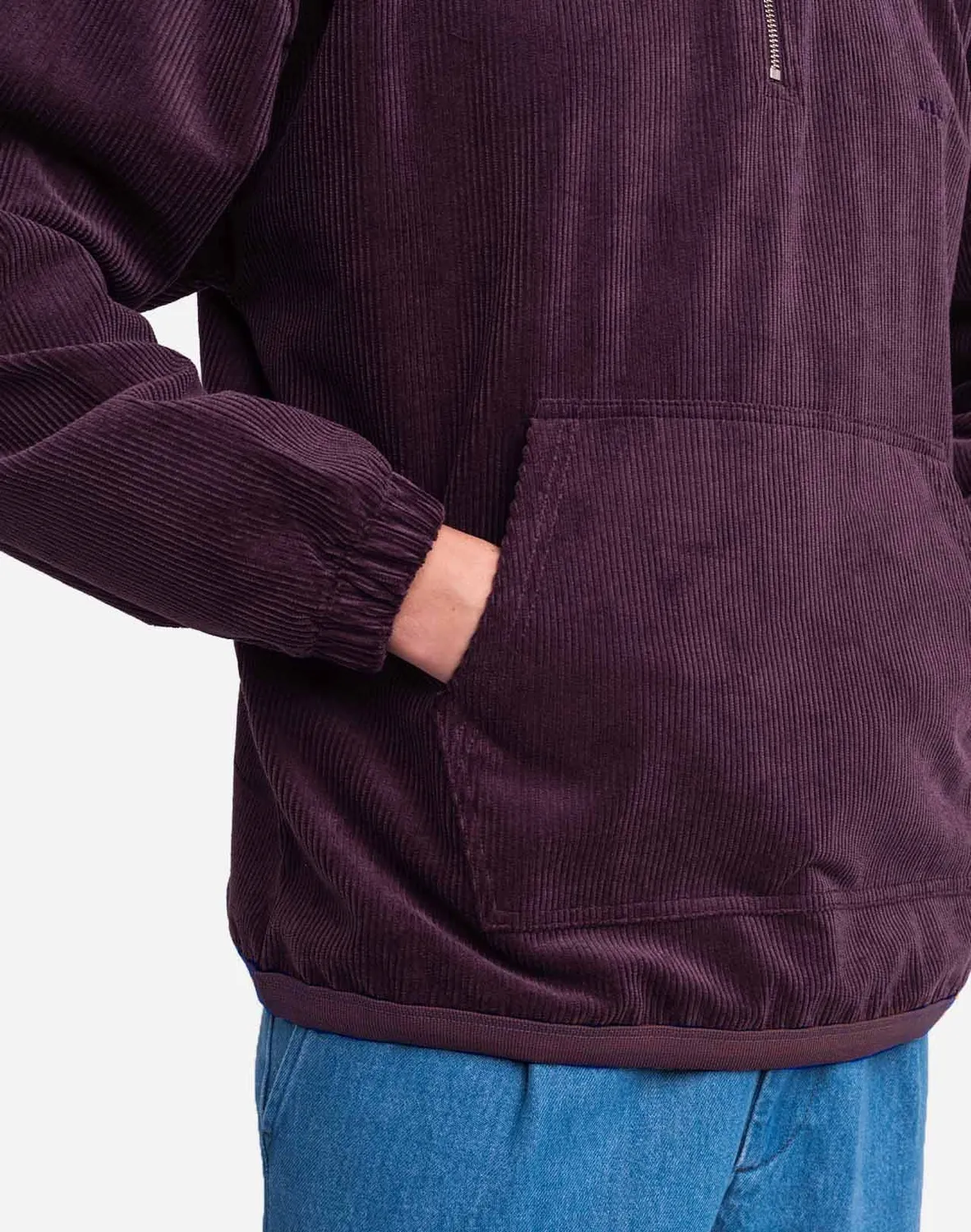 OLOW Bangor sweat prune velours coton