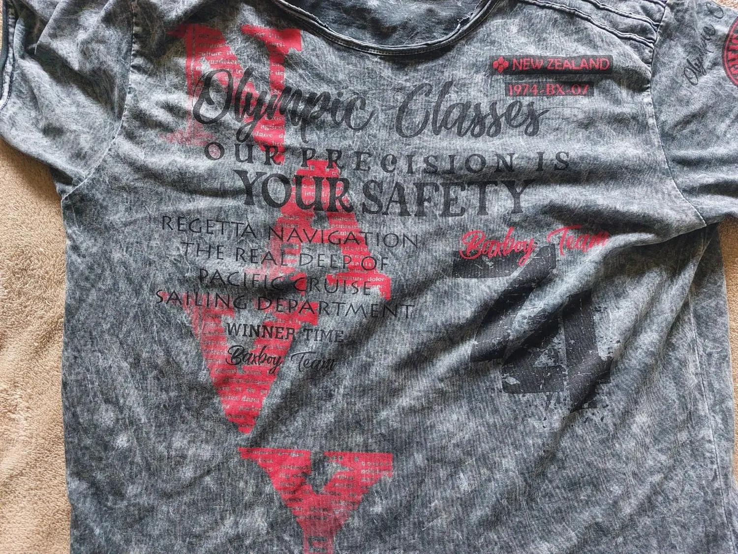 Subliminal Mode BX119 t-shirt homme délavé gris foncé