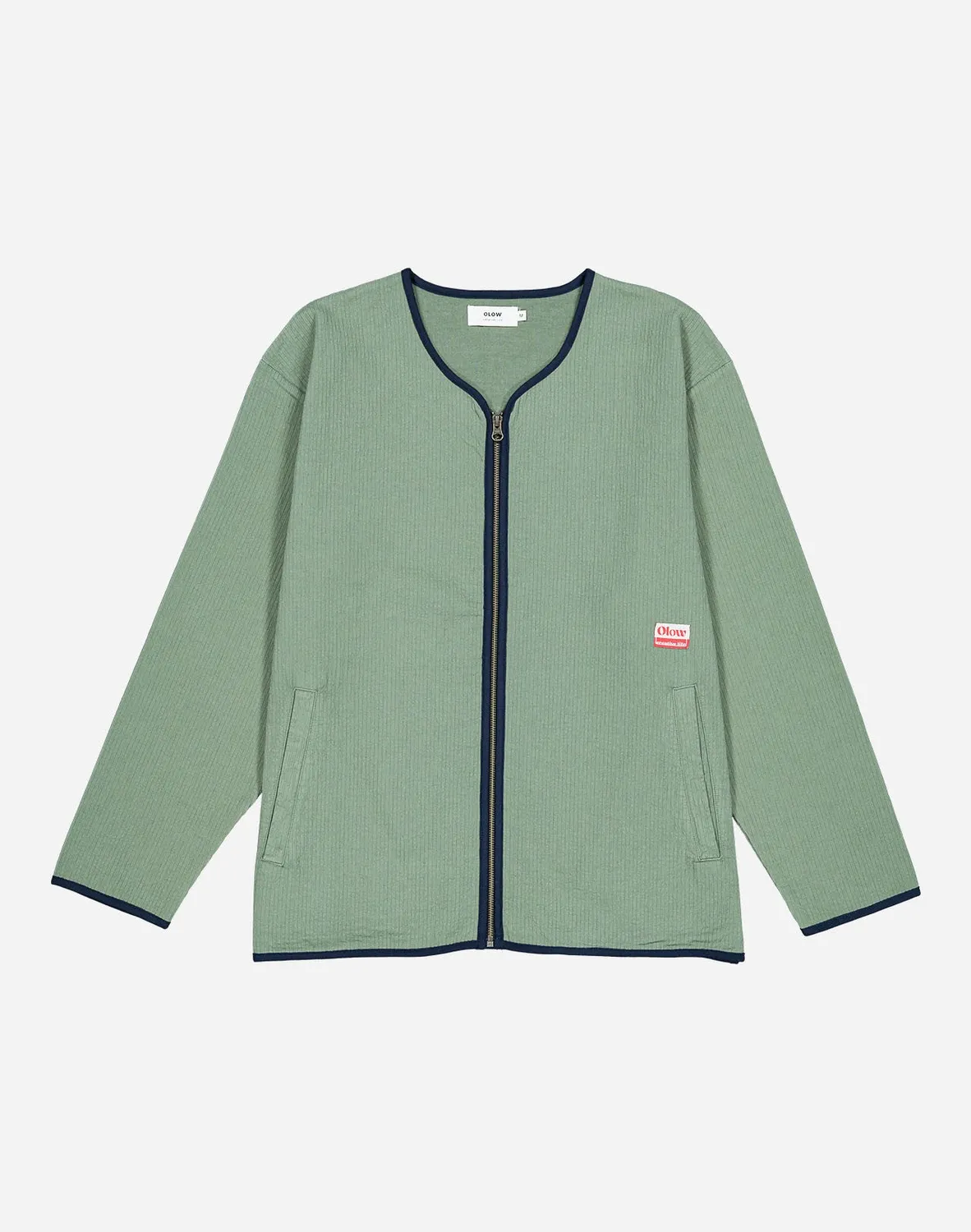 Olow Ostara veste zippée vert olive molleton coton