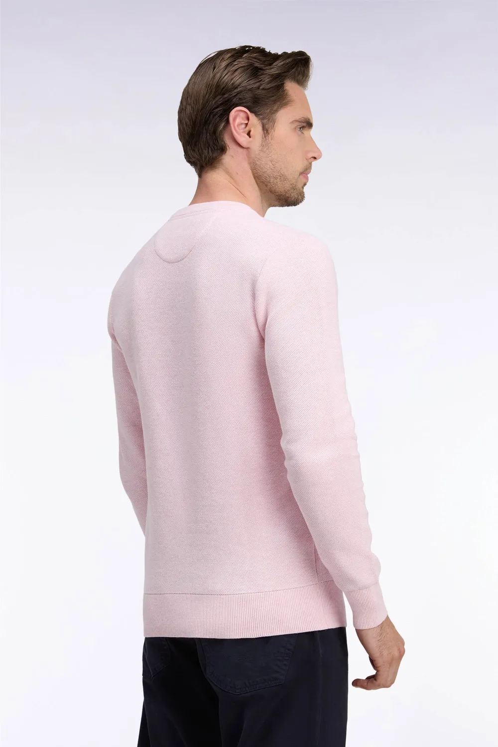 Eden Park pull col rond H26MAIPU0005 rose coton