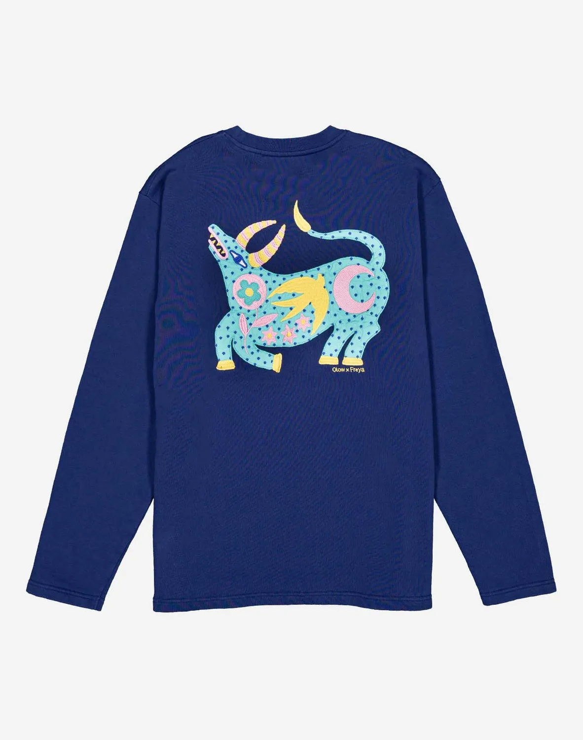 OLOW Zebu Glory sweat coton bio bleu outremer