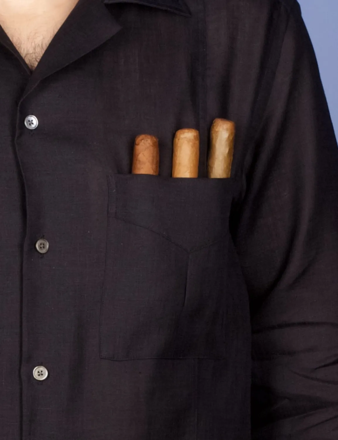 La Chemise Française Aficionado Noire chemise homme lin