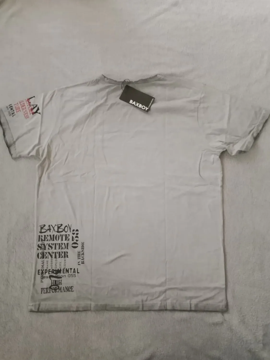 Subliminal Mode BX147 t-shirt homme gris clair S coton