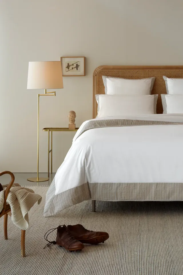Eden Park housse de couette percale blanche Bulle ovale