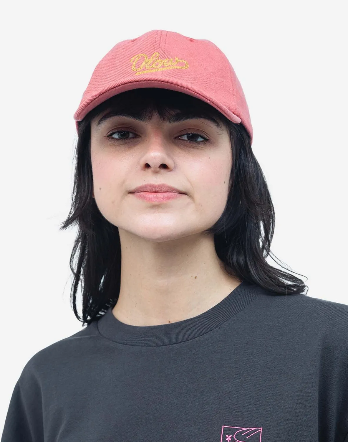 OLOW Six Panel casquette rose minéral coton
