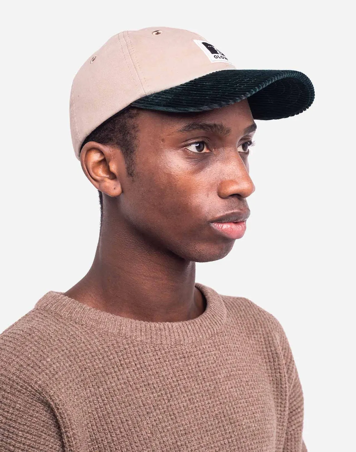 Olow Stanton casquette six pans bicolore velours