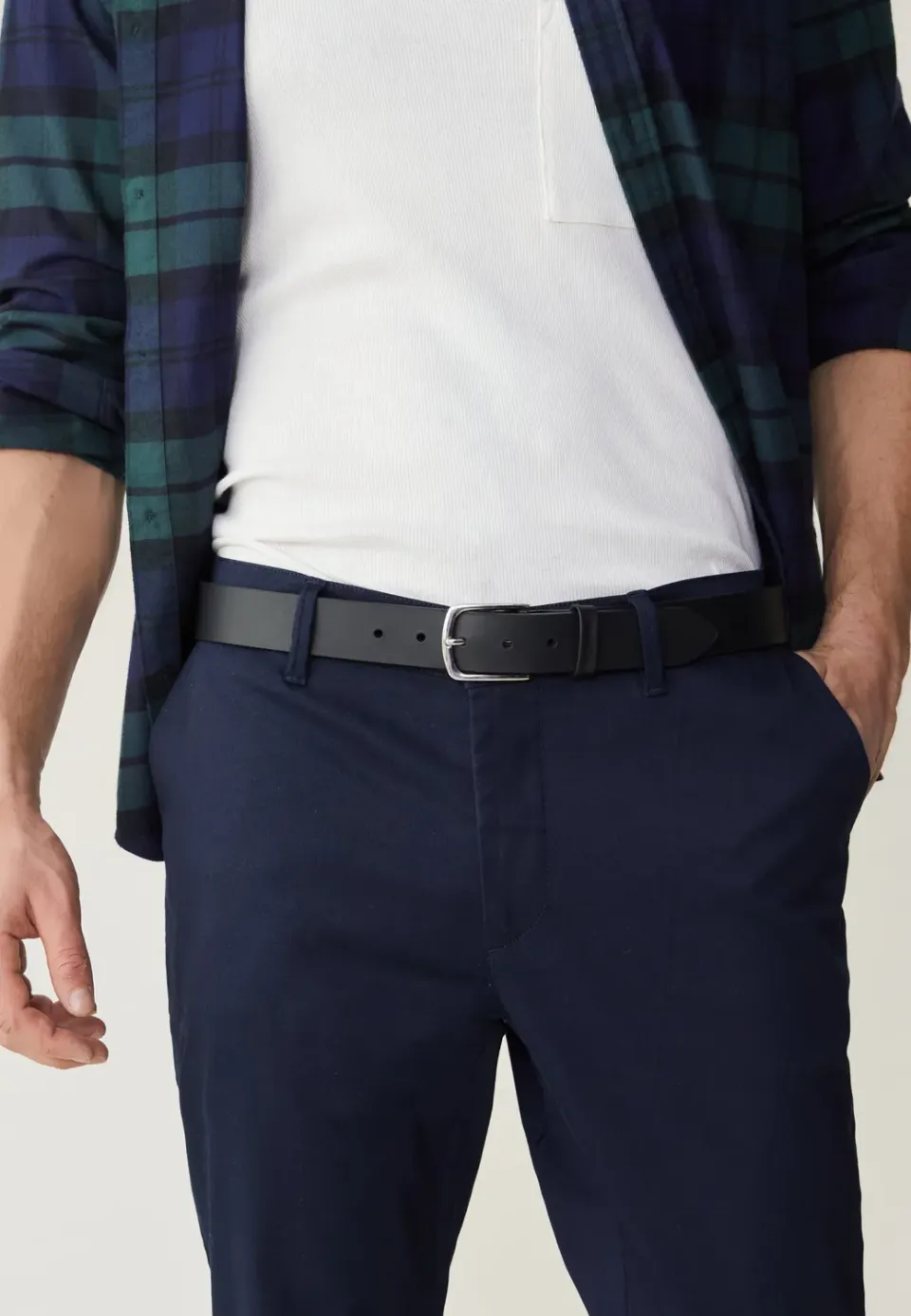 Loom ceinture casual homme cuir pleine fleur cognac