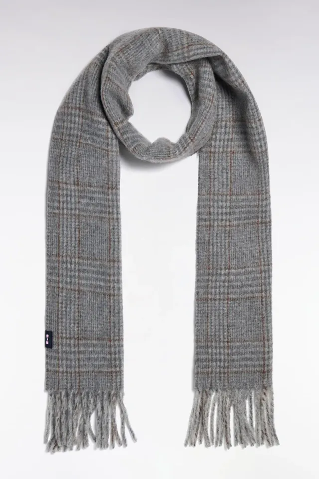 Eden Park écharpe grise homme franges taille unique