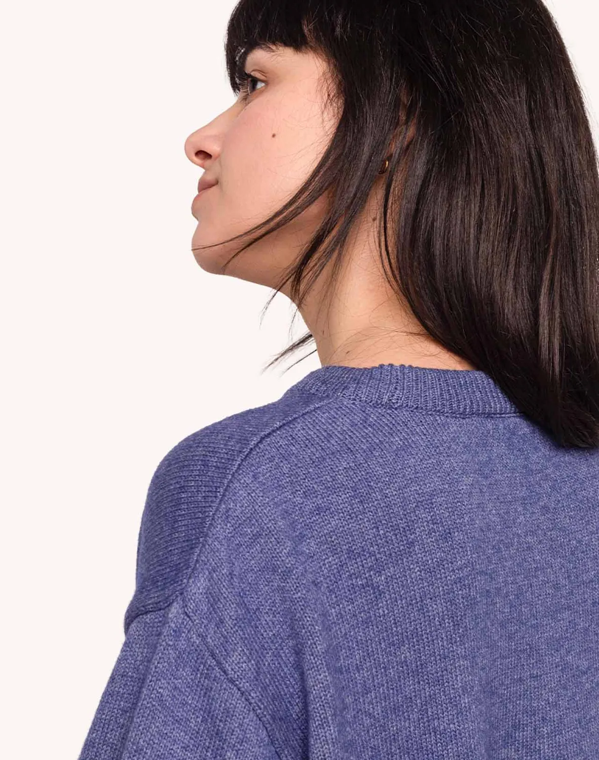 OLOW Imeji pull bleu chiné mérinos