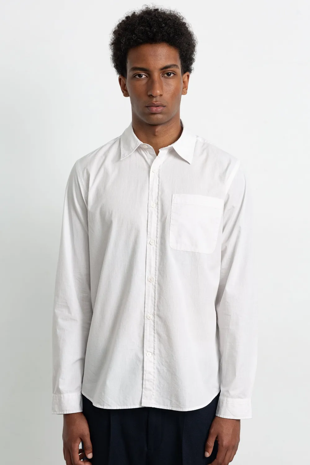 Edmmond Studios Bray Shirt chemise blanche popeline