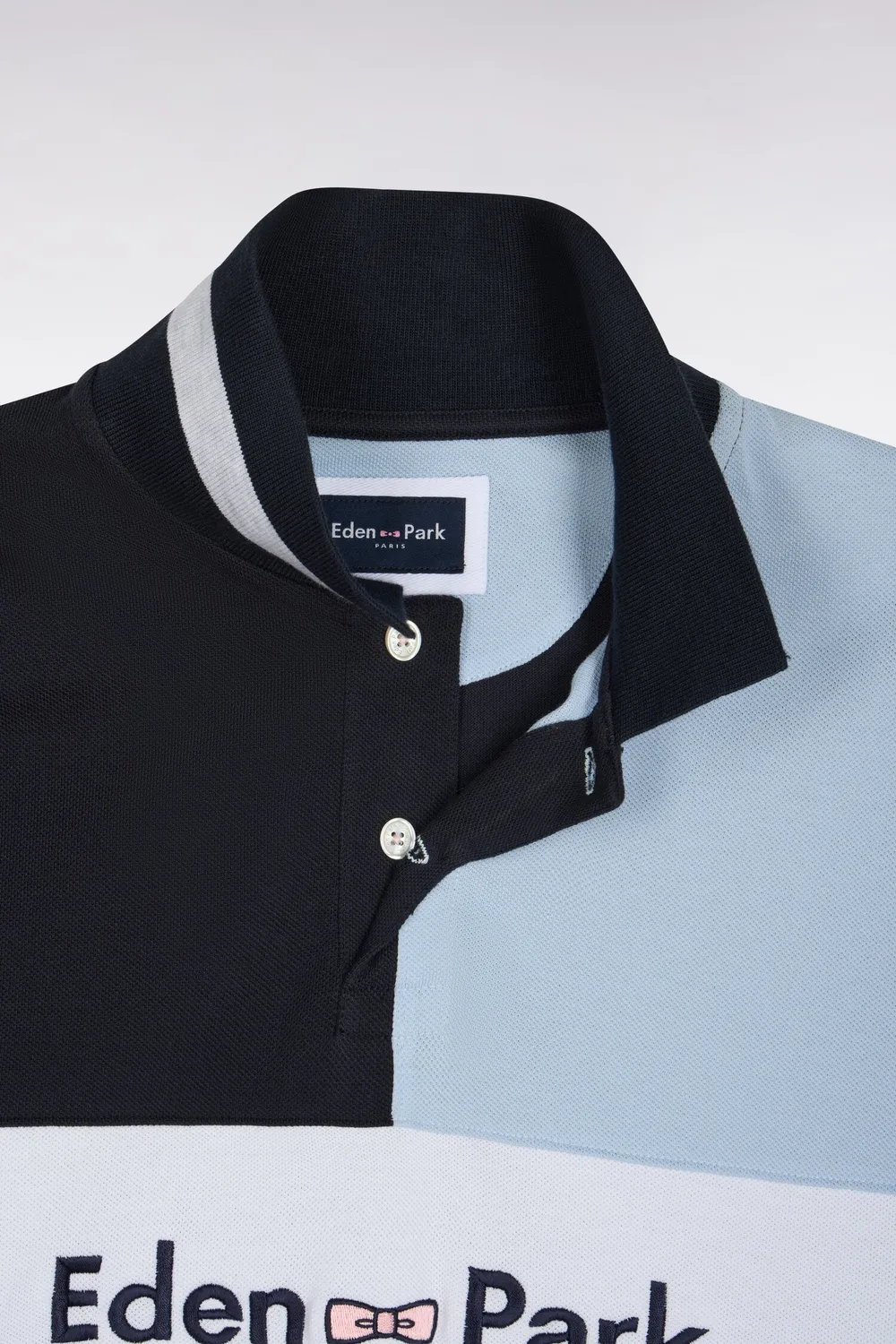 Eden Park Show Bizz polo homme marine ciel coupe droite
