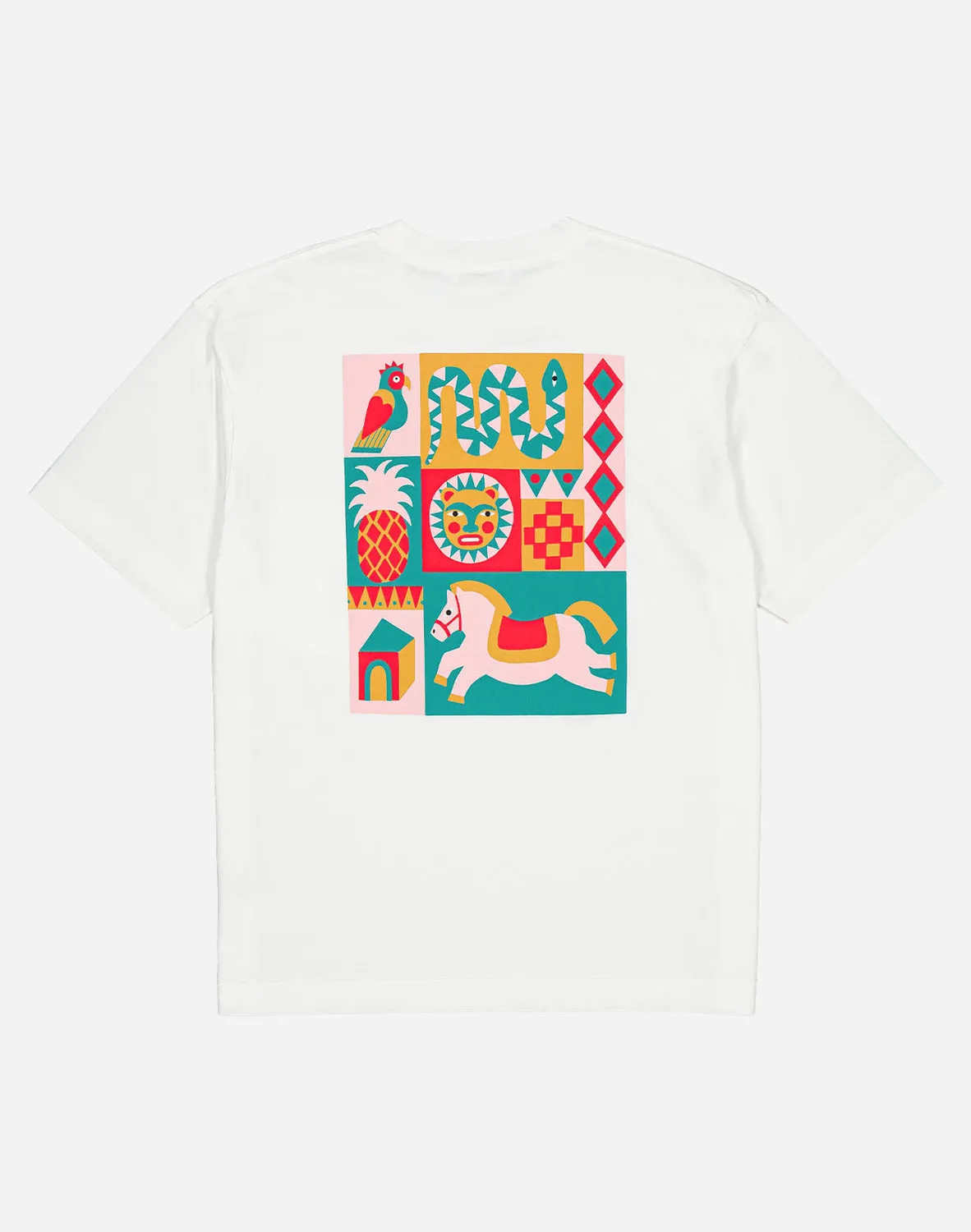 Olow Quetzal t-shirt loose écru coton vintage