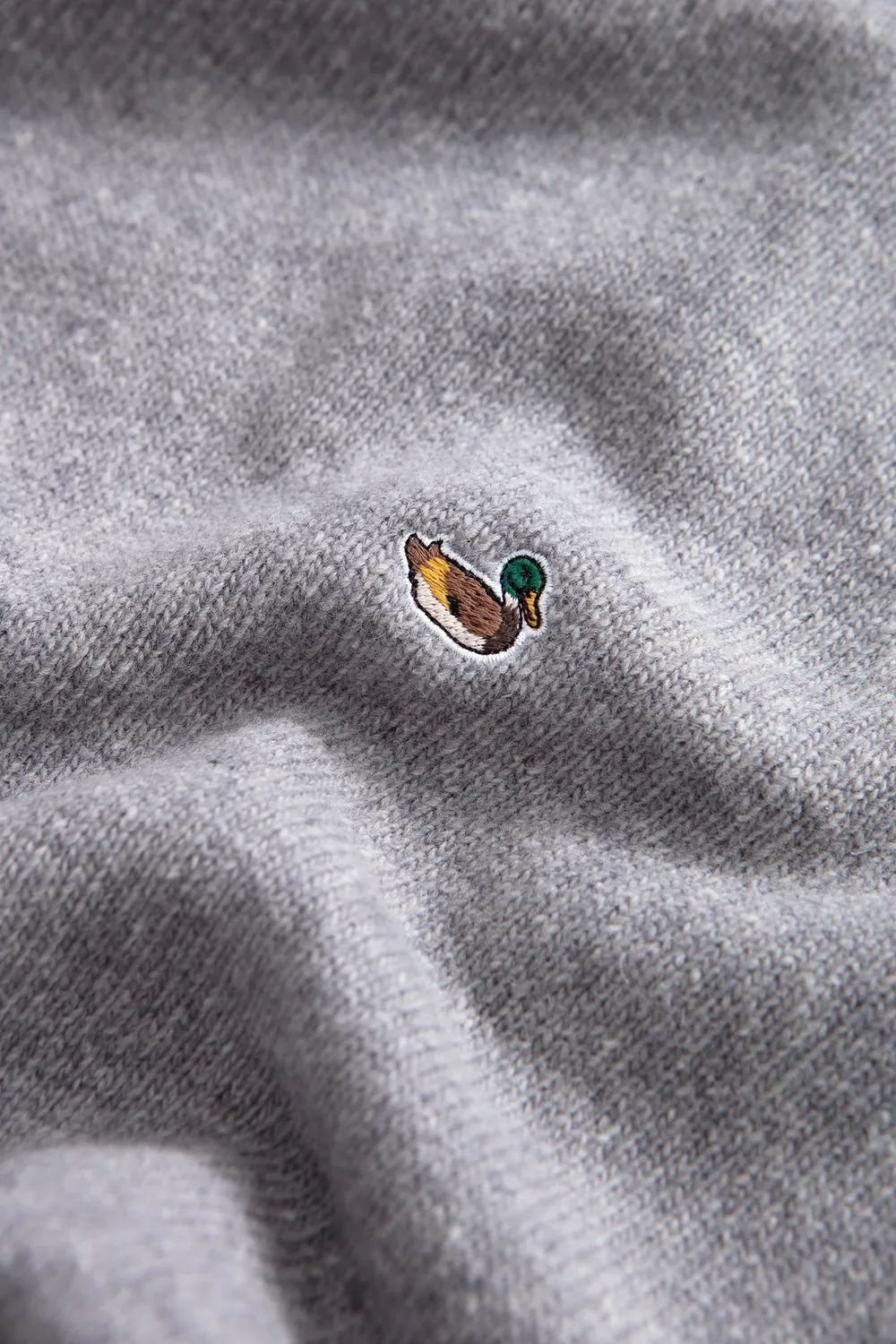 Edmmond Studios Duck Sweater pull gris clair chiné merino